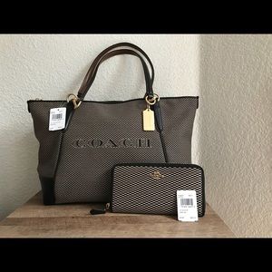 Coach bag with matching wallet
